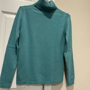 Benedetta B. Made in Italy Merino Wool Cashmere Blend Turtleneck Teal Sz : S